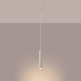 Lampa wisząca Lagos Sollux - Beżowa tuba 8cm | Sklep z lampami