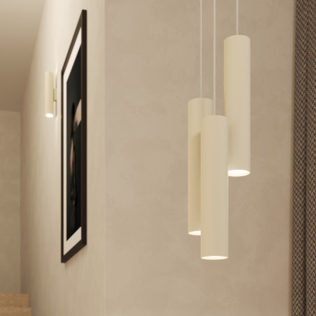 Lampa wisząca Lagos Sollux - Beżowa tuba 8cm | Sklep z lampami