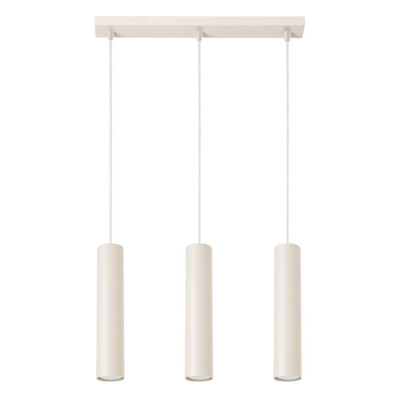 Lampa wisząca 3 tuby Lagos Long 45cm beżowa Sollux - Sklep Sollux