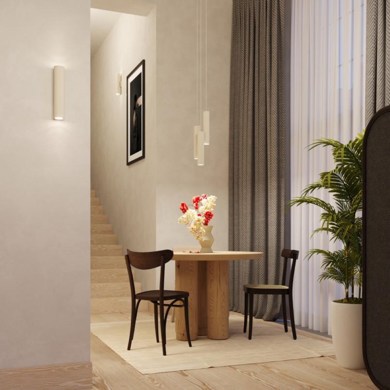 Lampa wisząca 3 tuby Lagos Long 45cm beżowa Sollux - Sklep Sollux