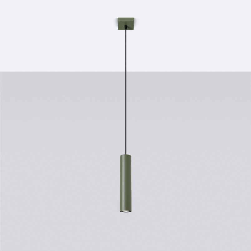 Lampa wisząca Lagos zielona oliwka Sollux - Nowoczesny design