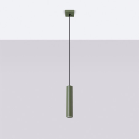 Lampa wisząca Lagos zielona oliwka Sollux - Nowoczesny design