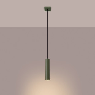 Lampa wisząca Lagos zielona oliwka Sollux - Nowoczesny design