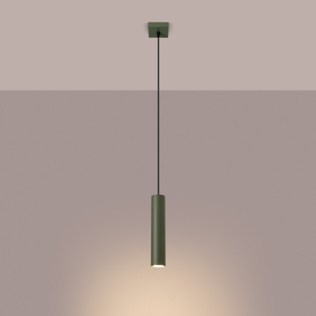 Lampa wisząca Lagos zielona oliwka Sollux - Nowoczesny design
