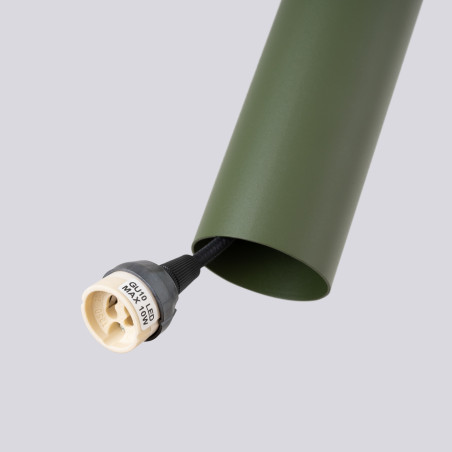 Lampa wisząca 3 tuby Lagos Long zielona - Sollux