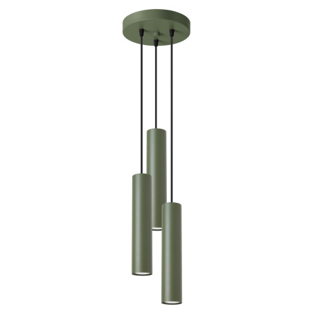 Lampa wisząca LAGOS zielona - 3 tuby Sollux | Sklep z lampami