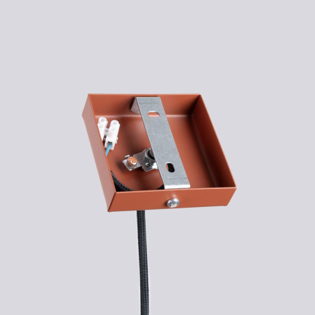 Lampa wisząca tuba Lagos Sollux | Czerwona, metalowa, loft