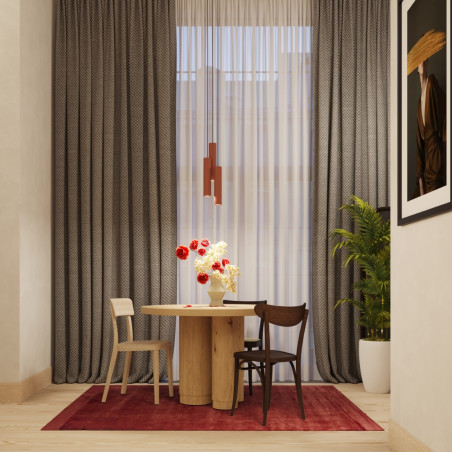 Lampa wisząca tuba Lagos Sollux | Czerwona, metalowa, loft