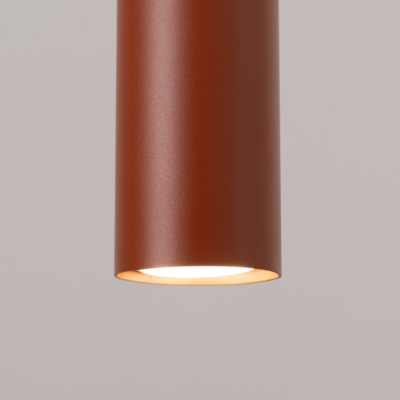 Lampa wisząca 2 tuby Lagos Long | Sollux | Czerwona