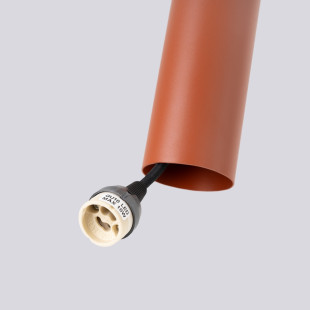 Lampa wisząca 2 tuby Lagos Long | Sollux | Czerwona