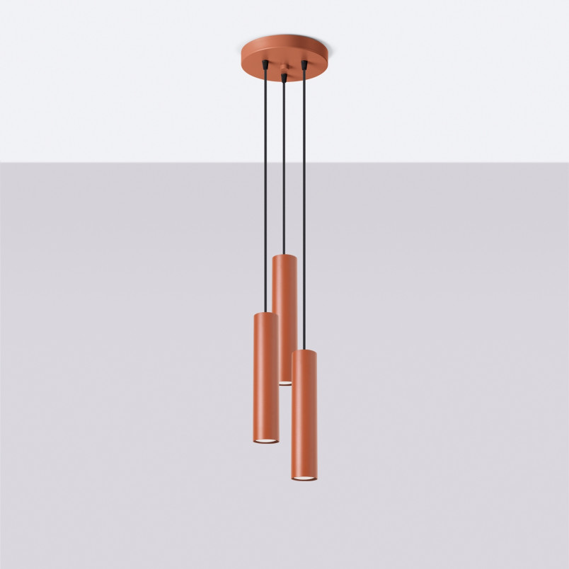Lampa wisząca 3 tuby Lagos | Sollux - nowoczesny design