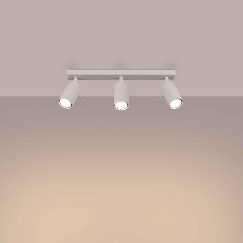 Reflektor sufitowy 3 punktowy Ring Long beżowy Sollux - Sklep Lamp