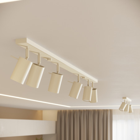 Reflektor sufitowy 3 punktowy Ring Long beżowy Sollux - Sklep Lamp