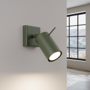 Kinkiet Ring Sollux - Regulowany, Zielony Oliwkowy | Sklep Lamp