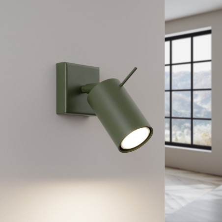 Kinkiet Ring Sollux - Regulowany, Zielony Oliwkowy | Sklep Lamp