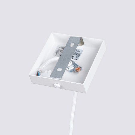 Lampa wisząca tuba biała Karbon Sollux | Nowoczesny design