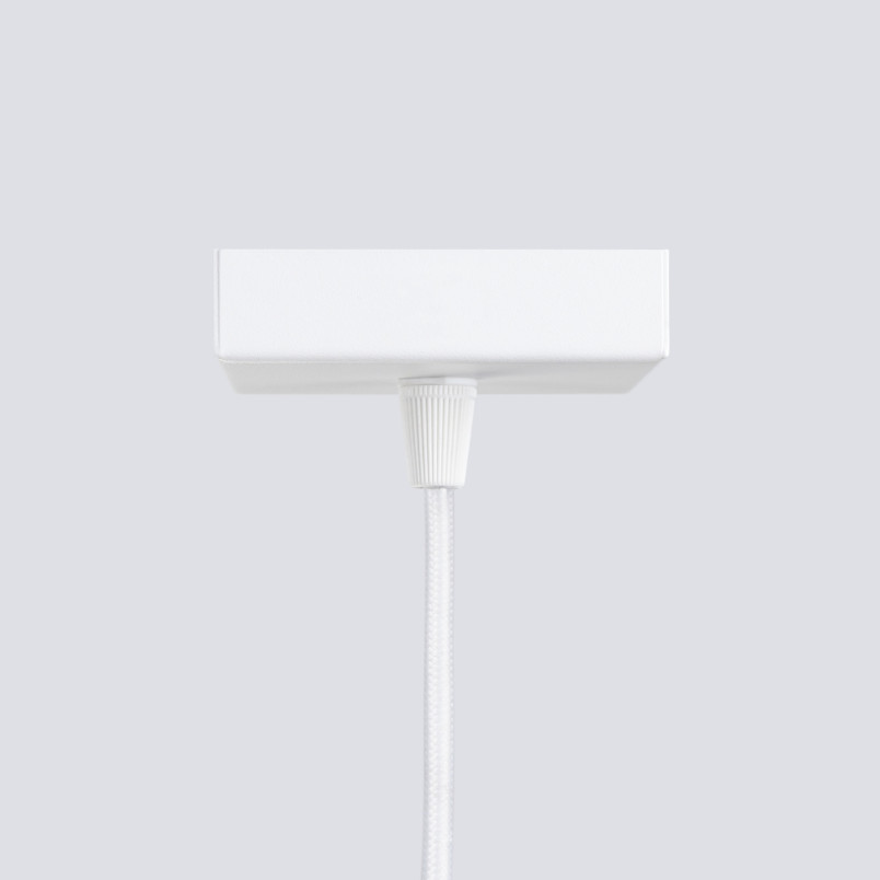 Lampa wisząca tuba biała Karbon Sollux | Nowoczesny design
