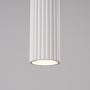 Lampa wisząca tuba biała Karbon Sollux | Nowoczesny design