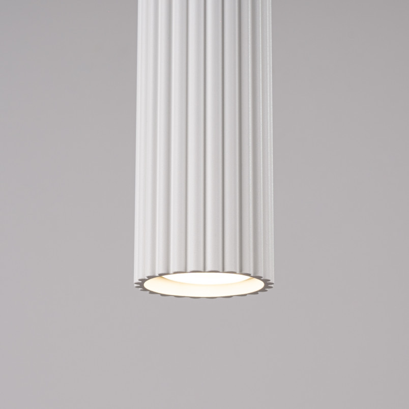 Lampa wisząca tuba biała Karbon Sollux | Nowoczesny design