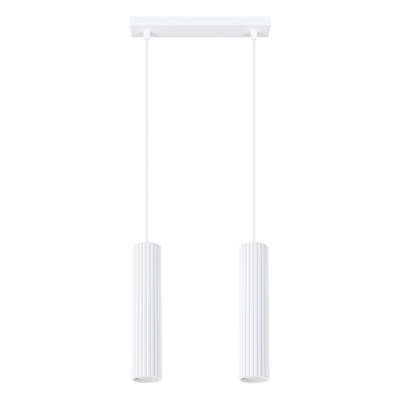 Lampa wisząca Karbon biała - Sollux | Nowoczesne oświetlenie