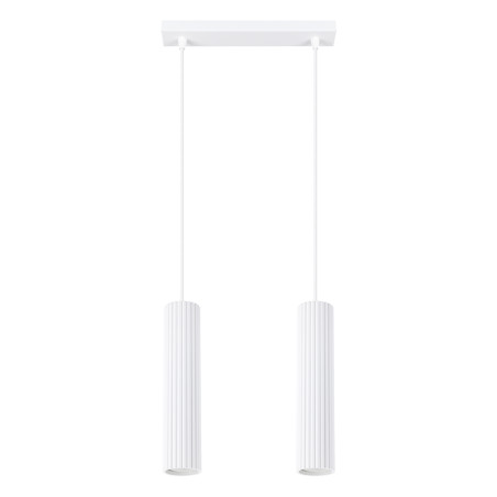 Lampa wisząca Karbon biała - Sollux | Nowoczesne oświetlenie