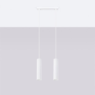 Lampa wisząca Karbon biała - Sollux | Nowoczesne oświetlenie