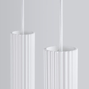 Lampa wisząca Karbon biała - Sollux | Nowoczesne oświetlenie