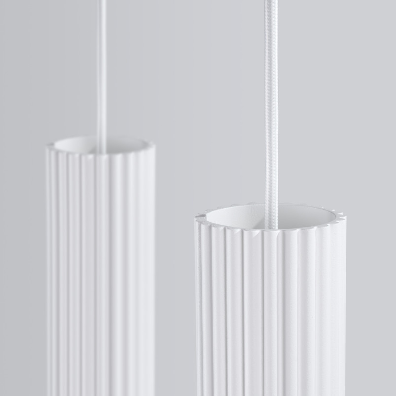 Lampa wisząca Karbon biała - Sollux | Nowoczesne oświetlenie