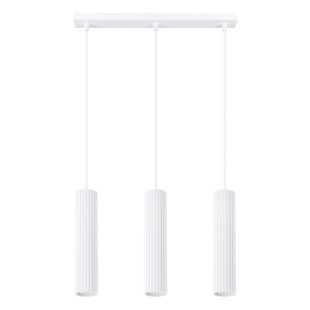 Lampa wisząca Karbon biała Sollux | 3 tuby, 45cm | Sklep z lampami