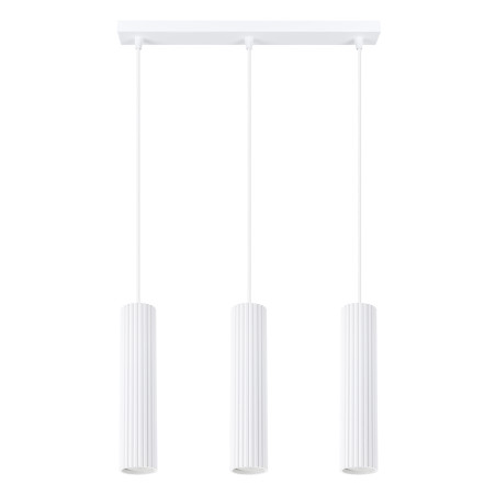 Lampa wisząca Karbon biała Sollux | 3 tuby, 45cm | Sklep z lampami