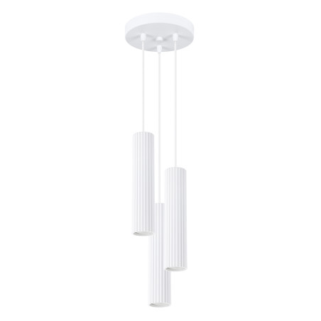 Lampa wisząca Karbon Round Sollux - 3 tuby, biała | Sklep z lampami