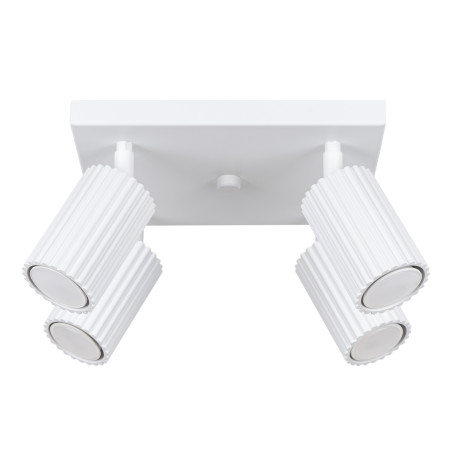 Reflektor ryflowany Karbon Square biały Sollux | Lampa sufitowa