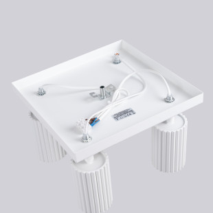 Reflektor ryflowany Karbon Square biały Sollux | Lampa sufitowa