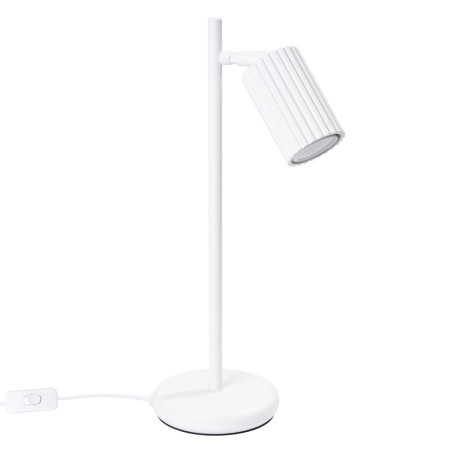 Lampa biurkowa Karbon biała Sollux | Minimalistyczny design