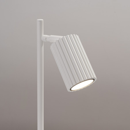 Lampa biurkowa Karbon biała Sollux | Minimalistyczny design