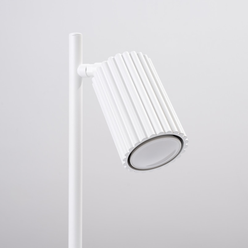 Lampa biurkowa Karbon biała Sollux | Minimalistyczny design