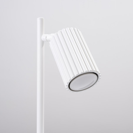 Lampa biurkowa Karbon biała Sollux | Minimalistyczny design