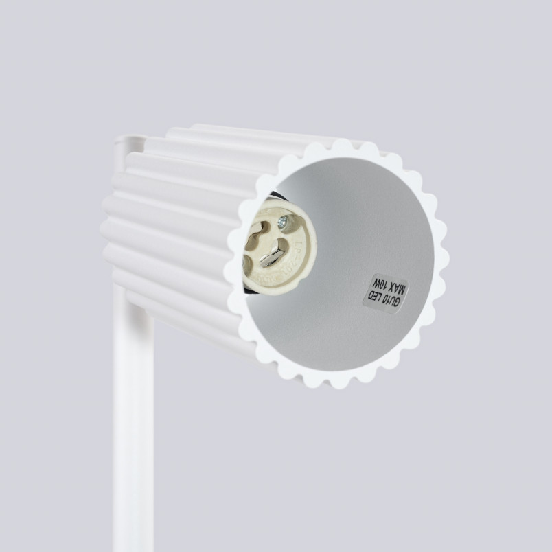 Lampa biurkowa Karbon biała Sollux | Minimalistyczny design