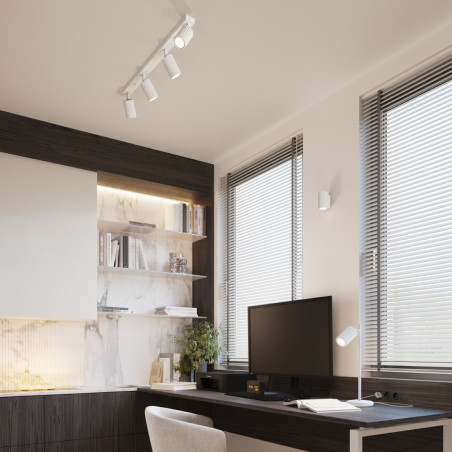 Lampa biurkowa Karbon biała Sollux | Minimalistyczny design