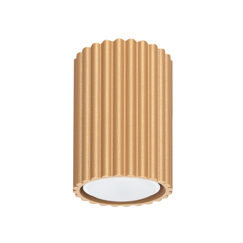 Lampa spot Karbon Sollux - Złota tuba, nowoczesny design