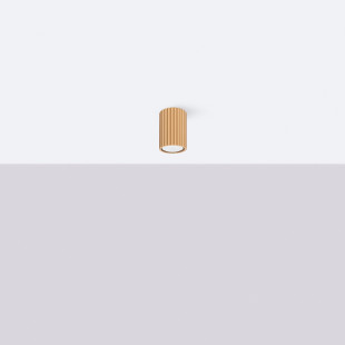 Lampa spot Karbon Sollux - Złota tuba, nowoczesny design