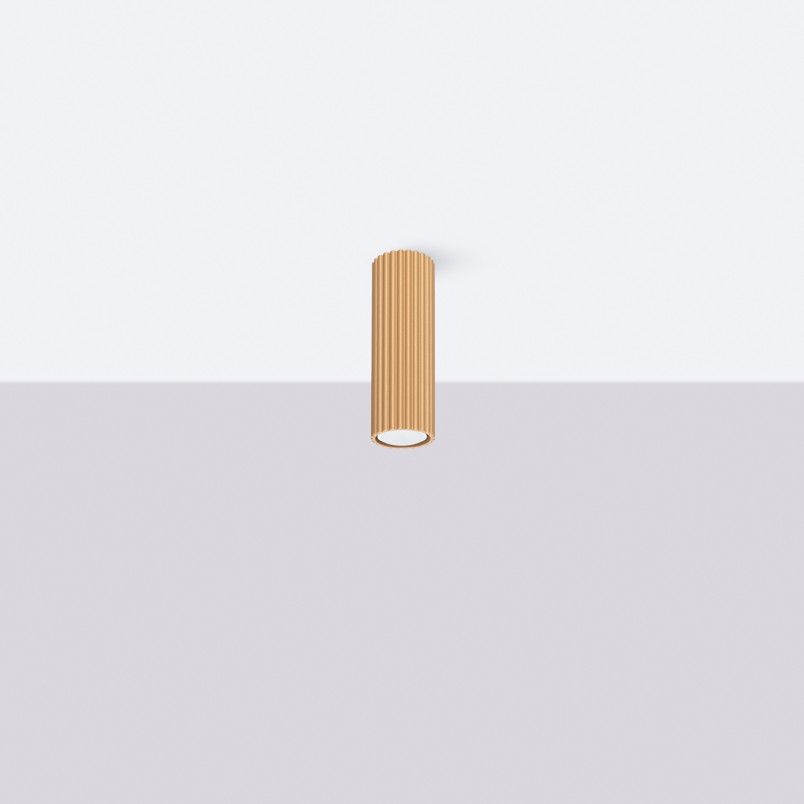 Lampa spot Karbon Sollux - Złota tuba, nowoczesny design
