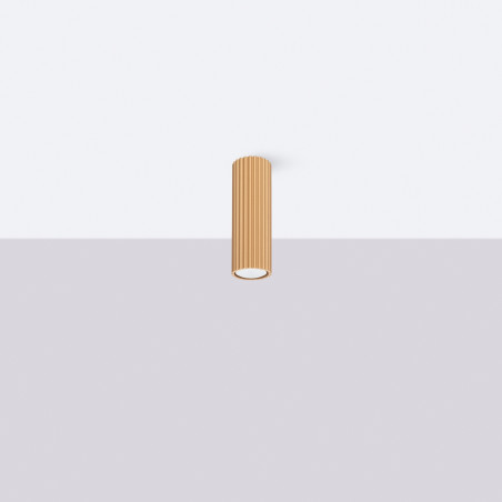 Lampa spot Karbon Sollux - Złota tuba, nowoczesny design