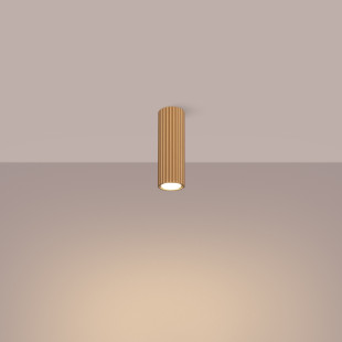 Lampa spot Karbon Sollux - Złota tuba, nowoczesny design