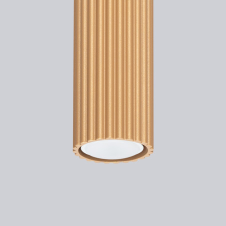 Lampa spot Karbon Sollux - Złota tuba, nowoczesny design