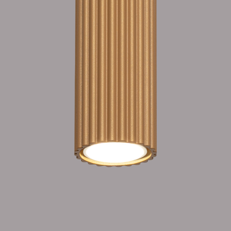 Lampa Sollux Karbon: Złota tuba 6,5cm - Stylowe oświetlenie