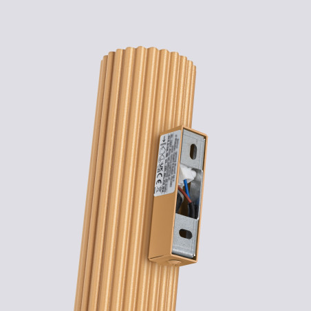Kinkiet ryflowany Karbon Sollux | Złoty, nowoczesny design
