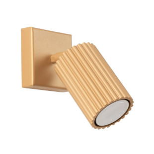 Kinkiet ryflowany Karbon złoty Sollux - Elegancki design