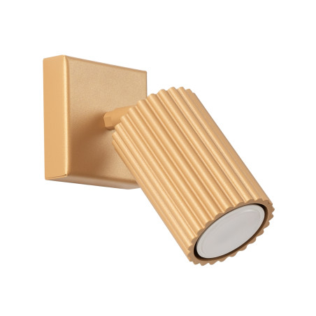 Kinkiet ryflowany Karbon złoty Sollux - Elegancki design