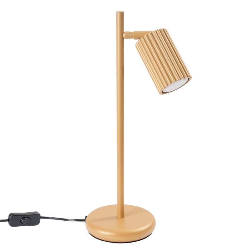 Lampa biurkowa Karbon złota Sollux | Minimalistyczny design